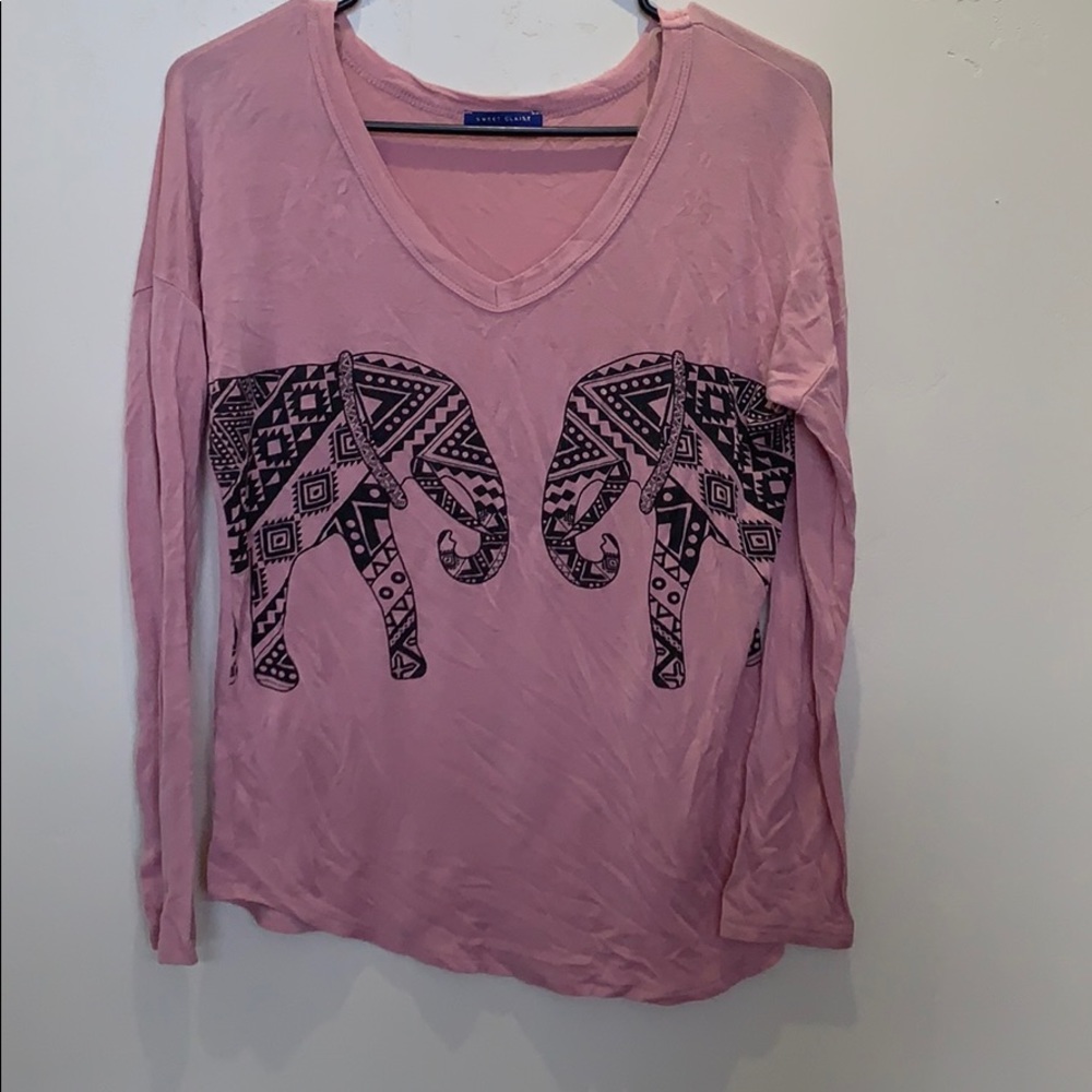 Pink long sleeve shirt